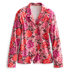Long-Sleeved Button-Down Pajama Top